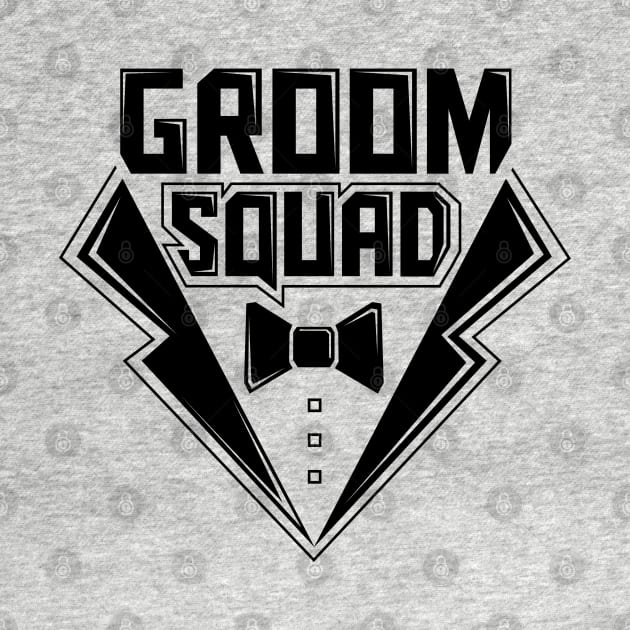 Groom Squad Bachelor Party for Groomsmen Black Text by ghsp